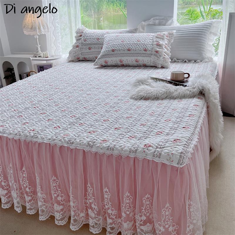 Embroidery Quilt Cover - Cotton Lace Embroidery Thickened Quilting Bed