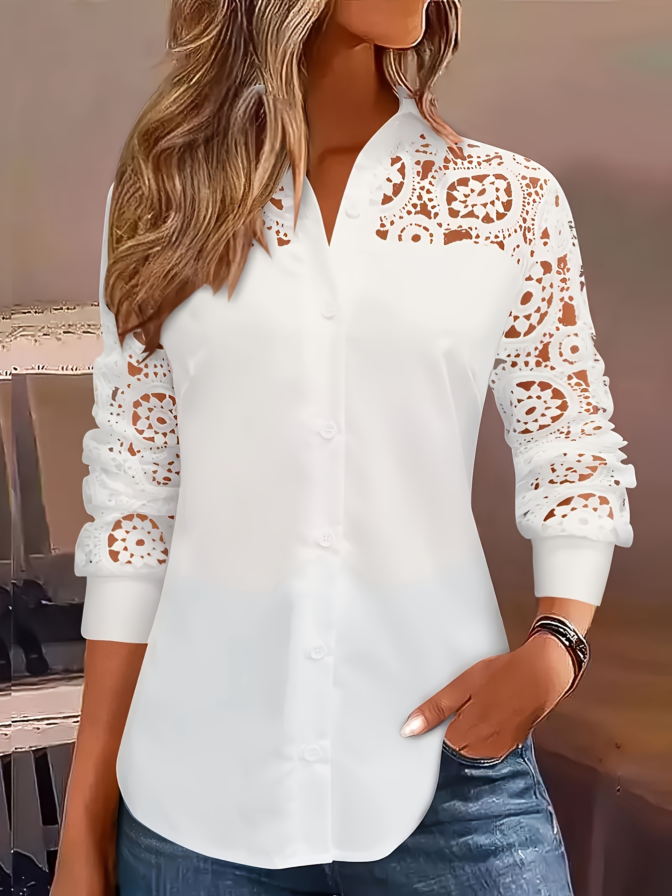 Temperament Loose Woman Shirt  - огляд і ціна Embroidery Online