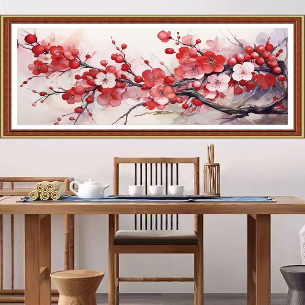 9ct 110x50cm Red Flowers  Embr - огляд і ціна Embroidery X Stitch
