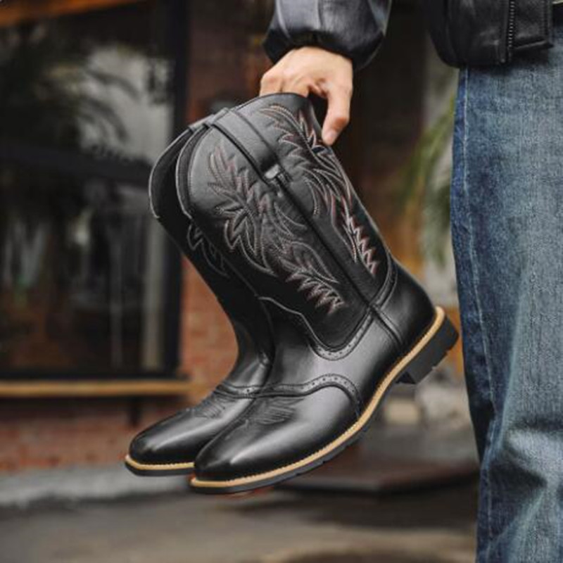 New Men High Boots Embroidery  - огляд і ціна Embroidery Fabric