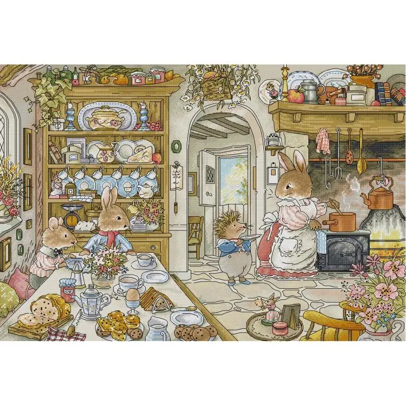 Rabbit's Kitchen Cartoon Anima - огляд і ціна Embroidery X Stitch