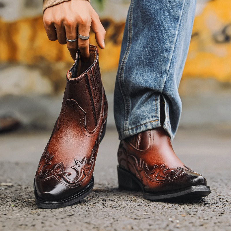 Mens Western Cowboy Boots Hand - огляд і ціна Embroidery Designer