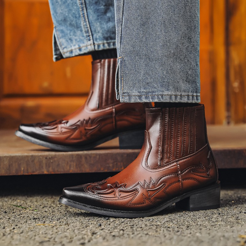 Mens Western Cowboy Boots Hand - огляд і ціна Embroidery Designer