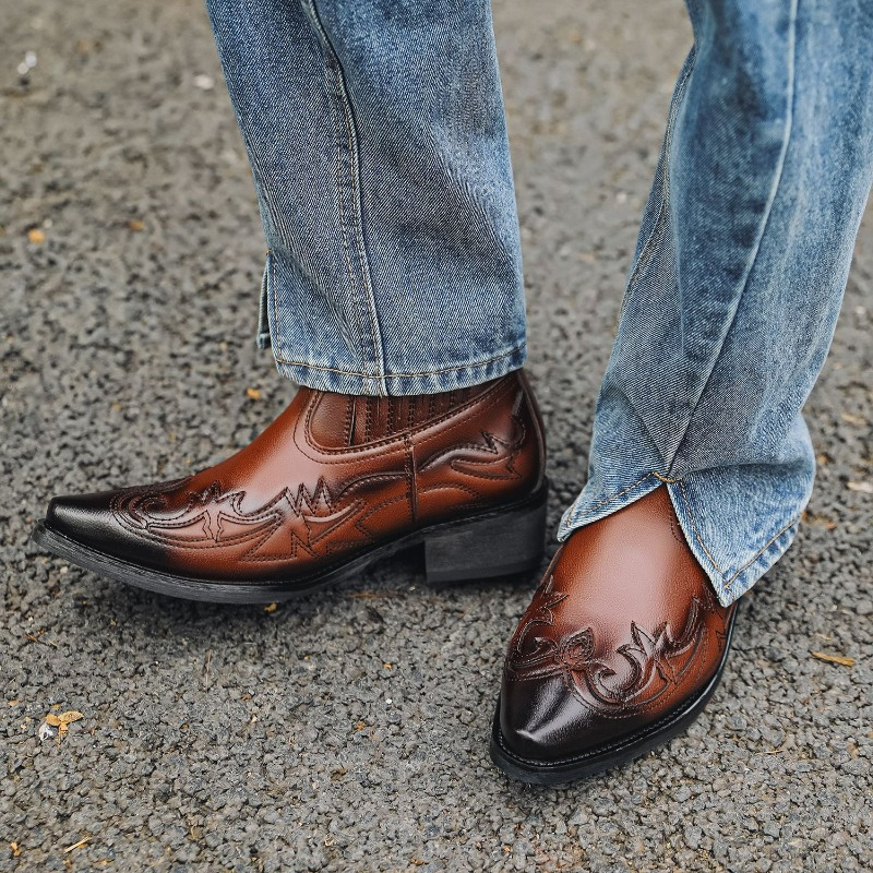 Mens Western Cowboy Boots Hand - огляд і ціна Embroidery Designer