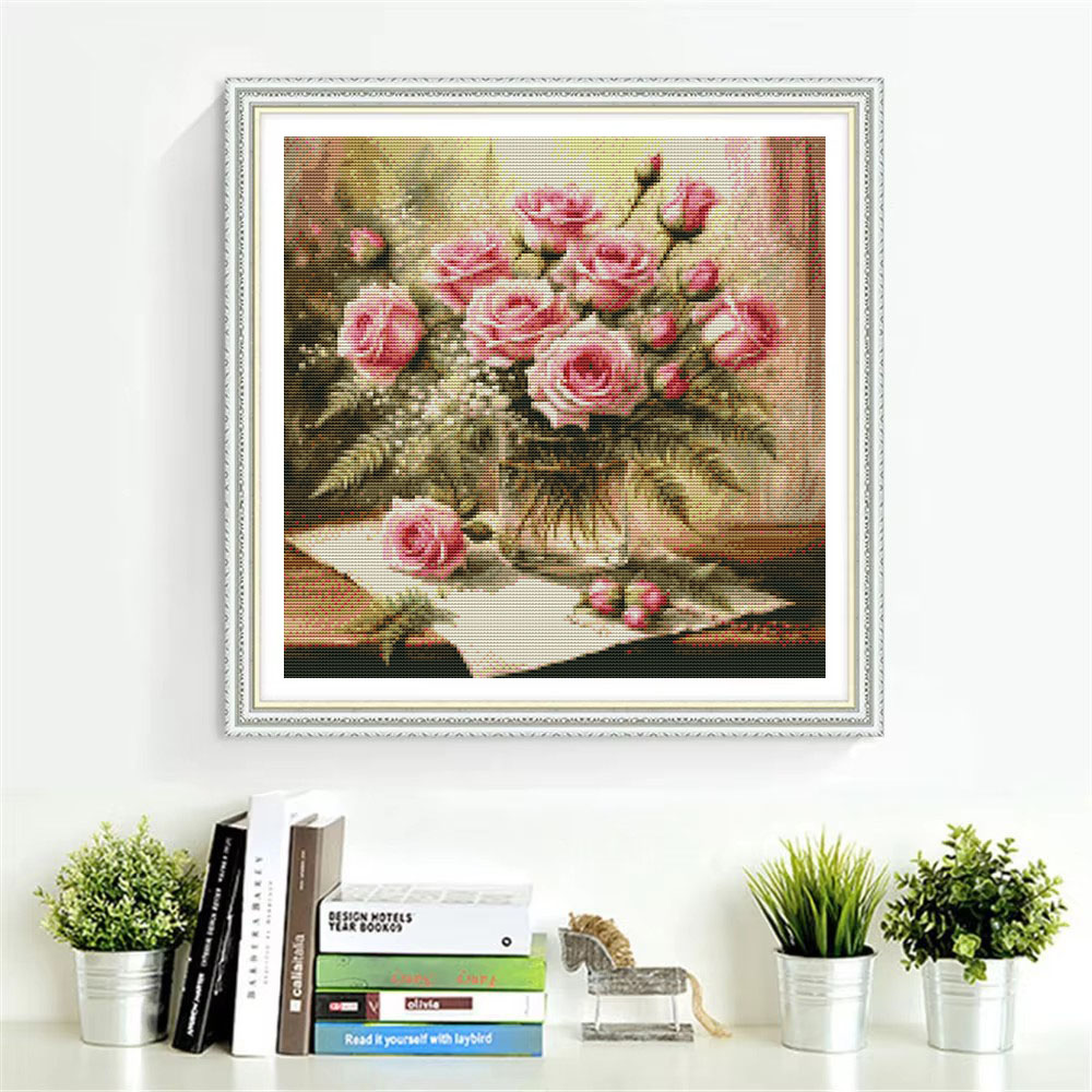 HUACAN Cross Stitch Kits Rose  - огляд і ціна Embroidery X Stitch