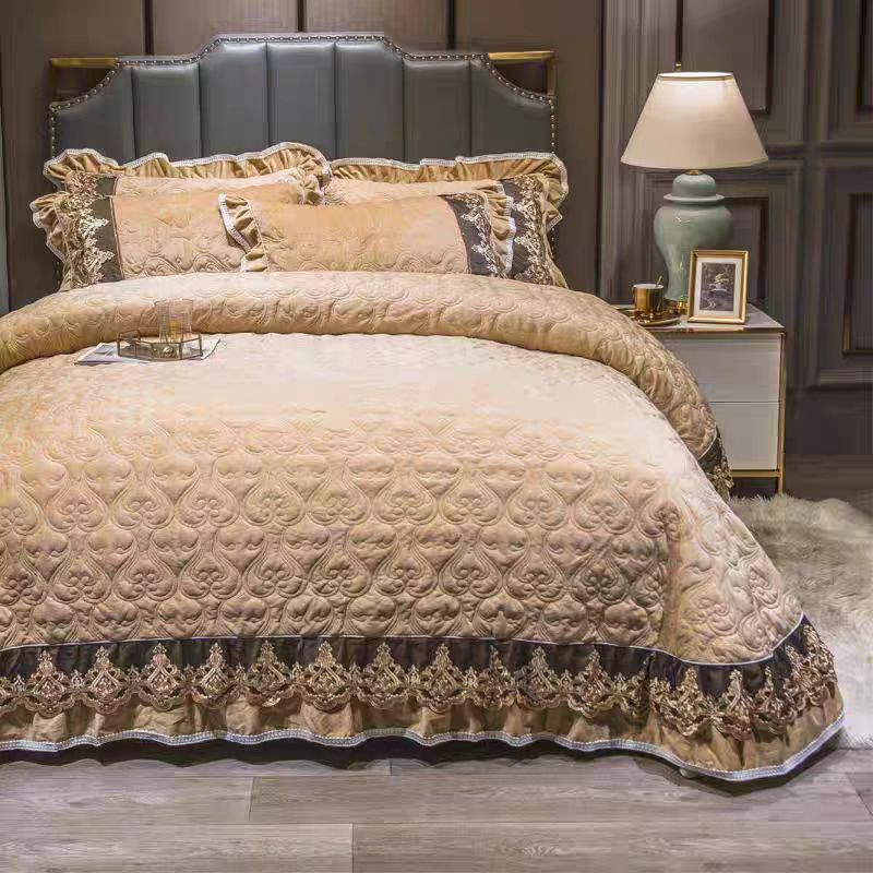 Luxury European Crystal Velvet - огляд і ціна Embroidery Quilt Cover
