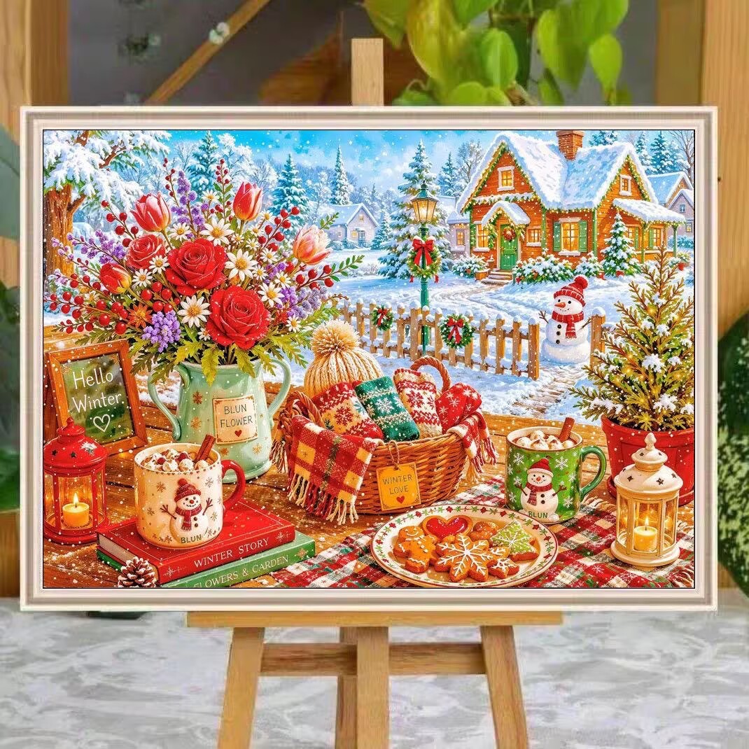 9CT 14ct Winter Printed Kits C - огляд і ціна Embroidery X Stitch
