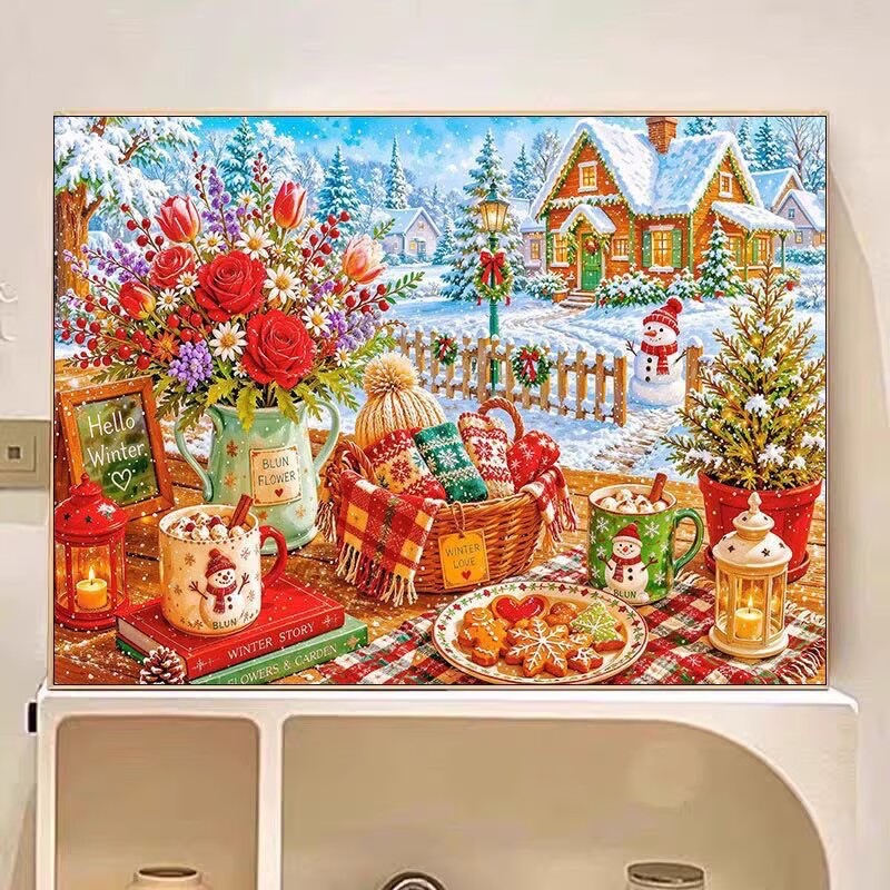 9CT 14ct Winter Printed Kits C - огляд і ціна Embroidery X Stitch