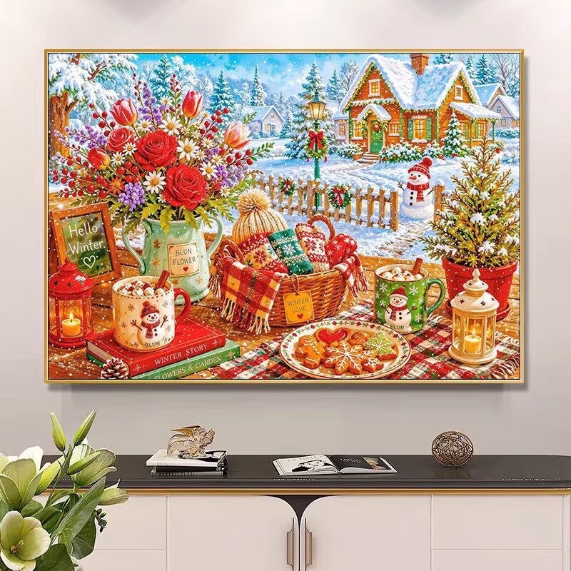 9CT 14ct Winter Printed Kits C - огляд і ціна Embroidery X Stitch